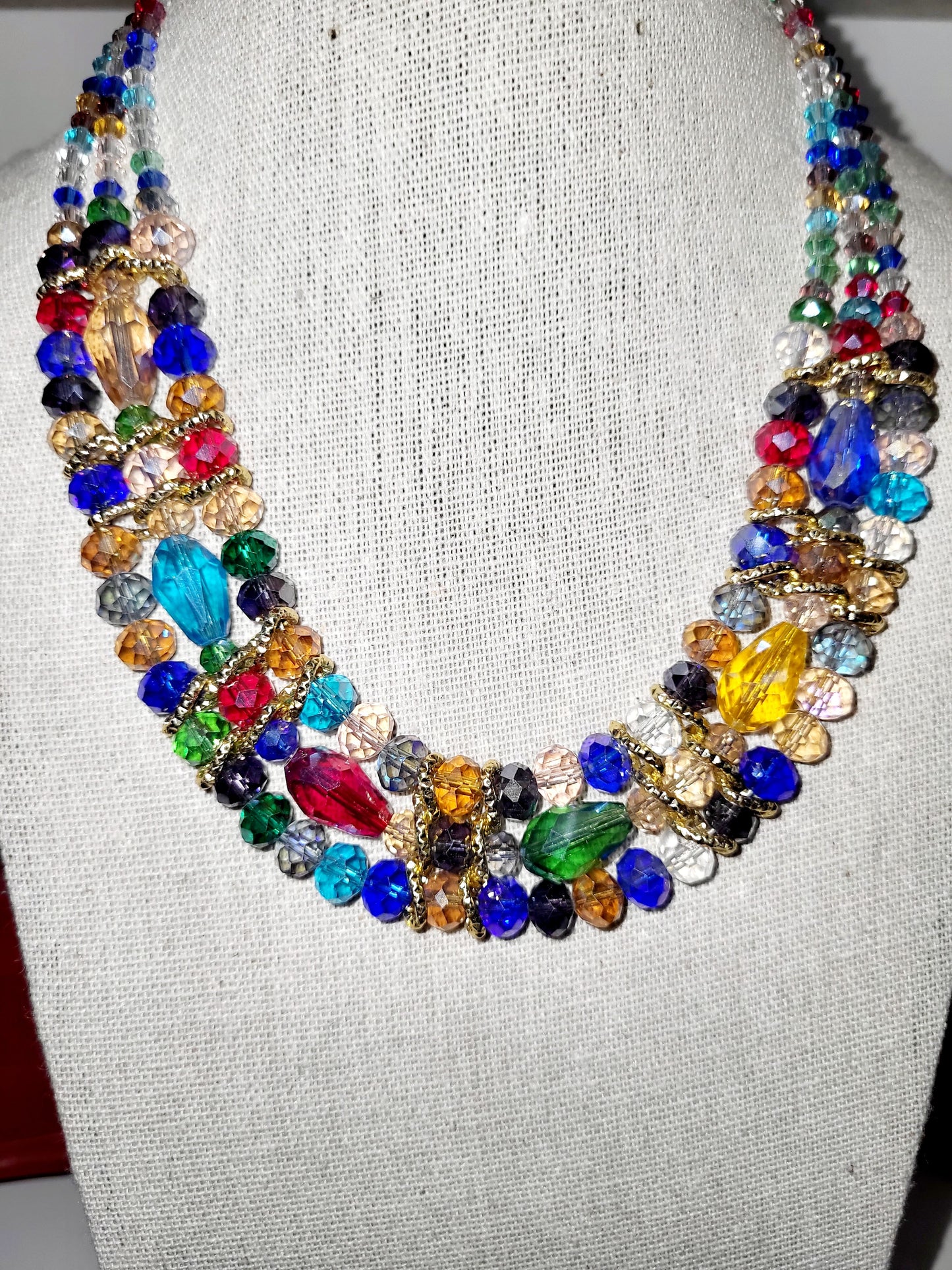 Multi color crystal Necklace