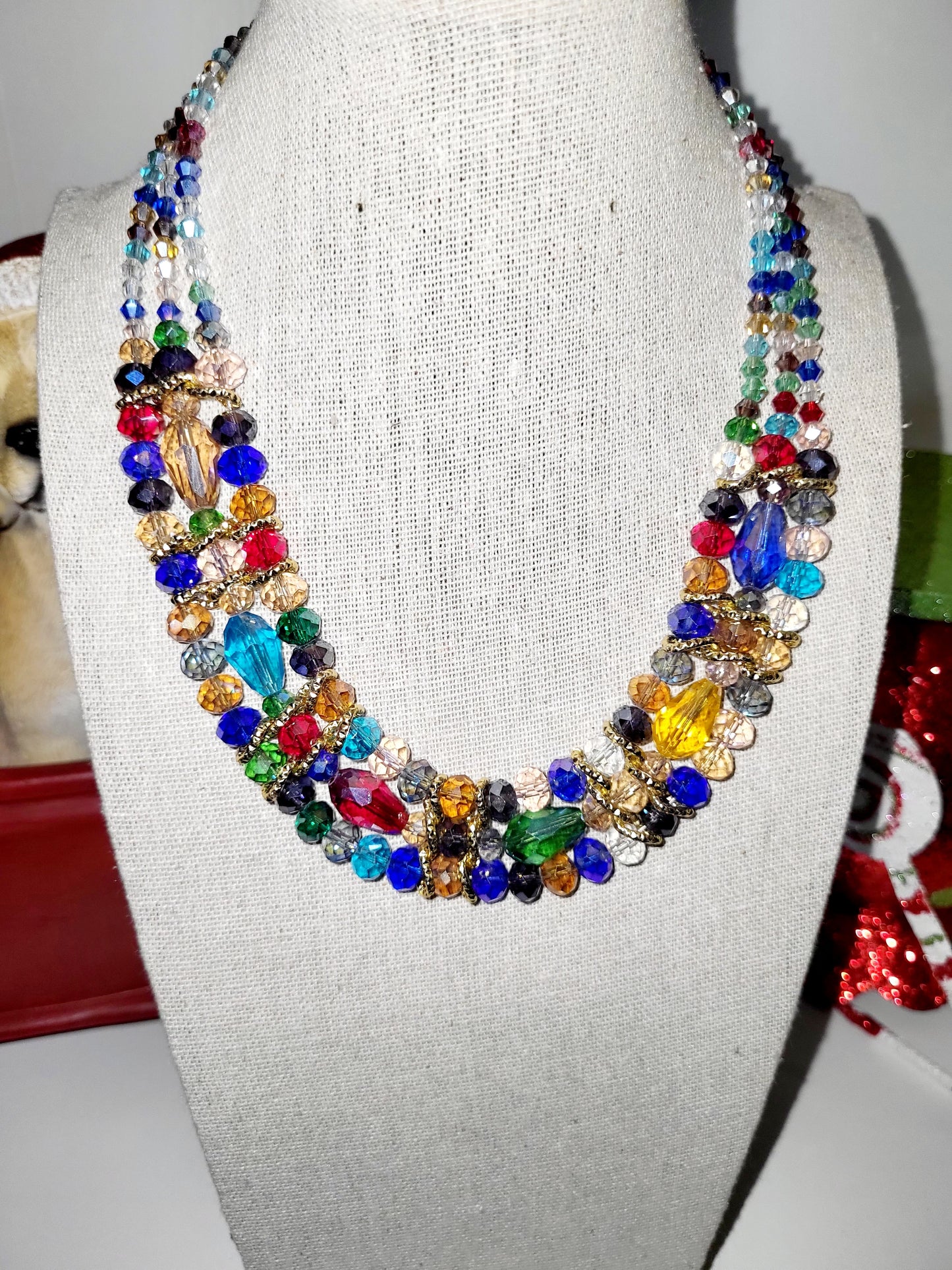 Multi color crystal Necklace