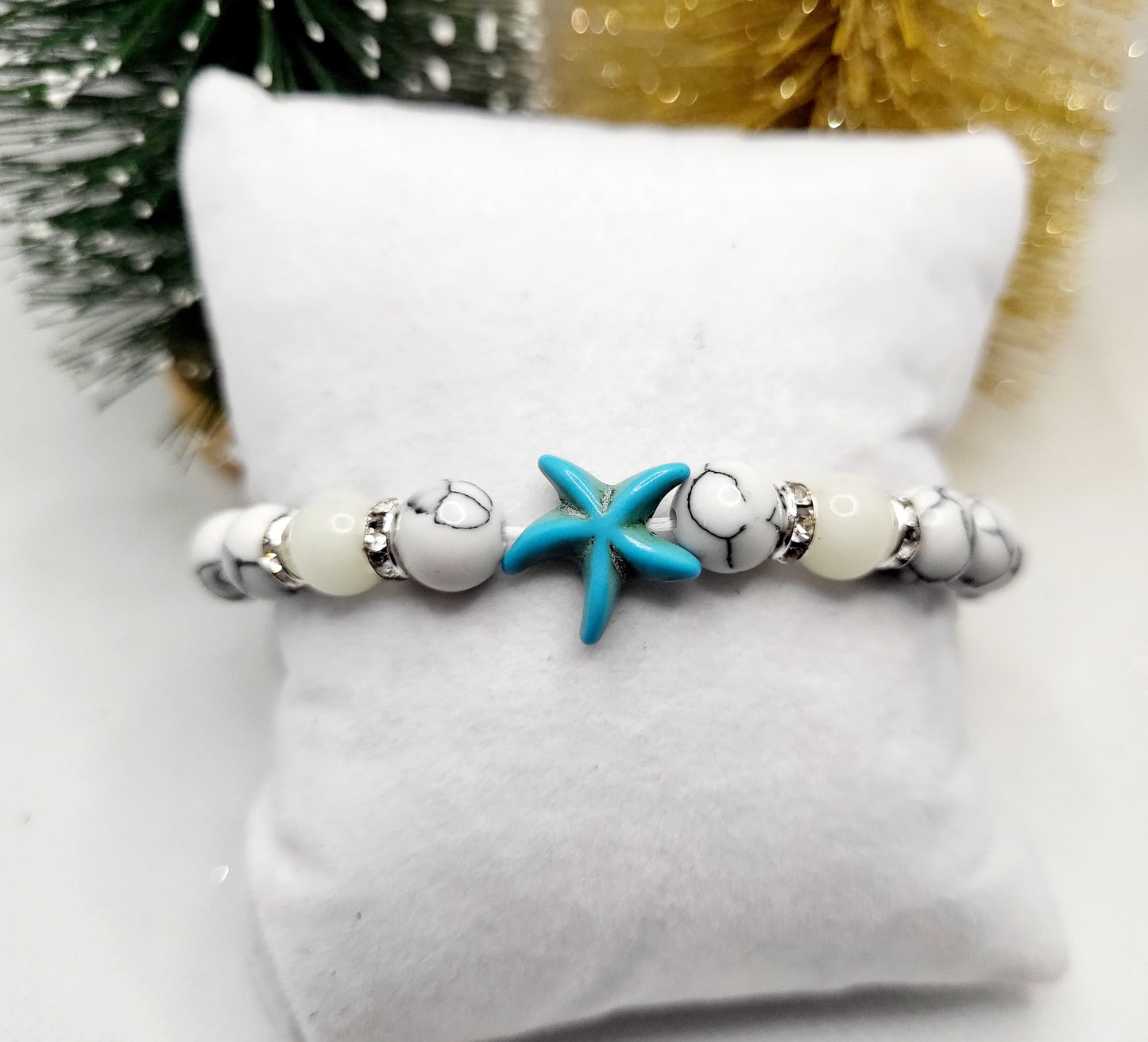 Starfish Luminous Beaded Bracelet