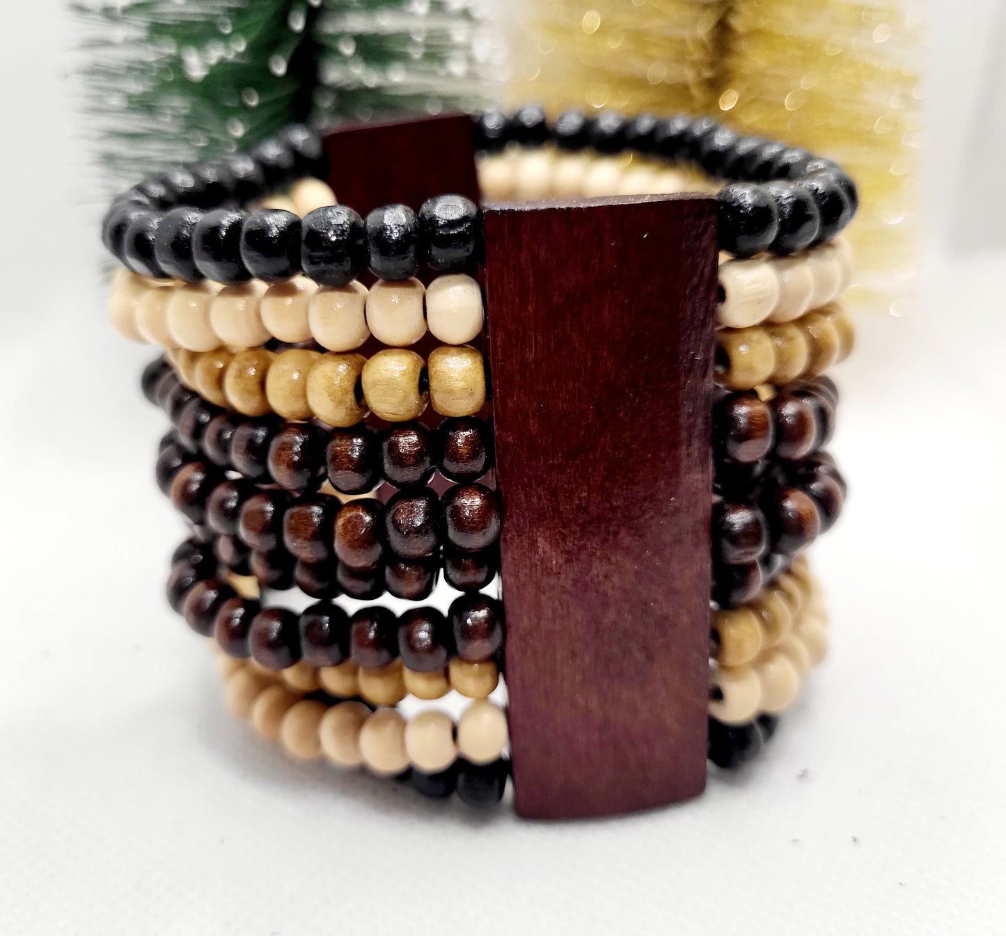 Vintage Wooden Beads Bracelet